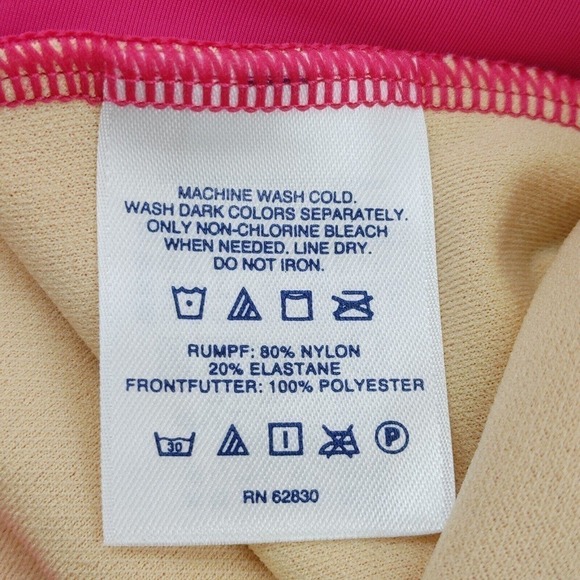 Lands End Rash Guard Shirt Girls Large Hot Pink Heart Popsicle Print Lined Swim - Picture 6 of 8